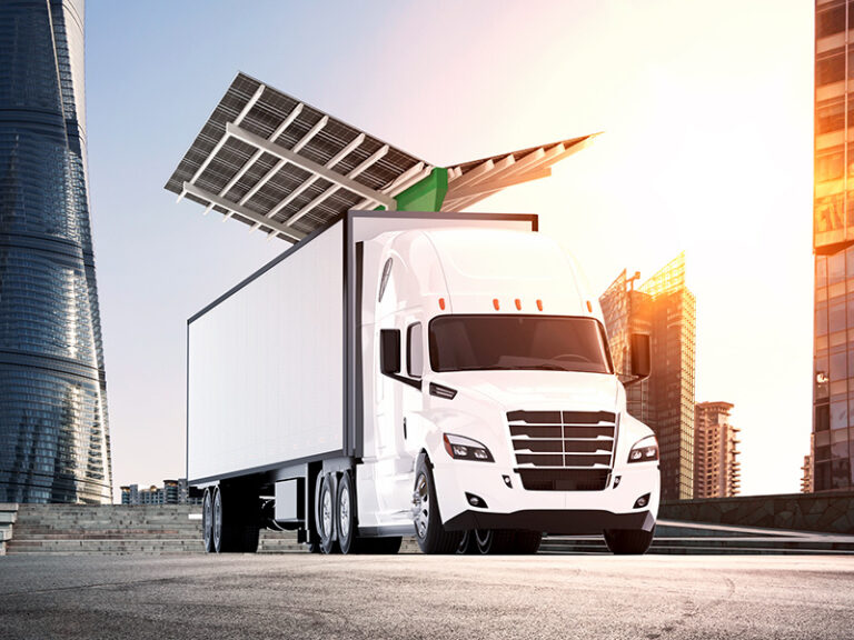 Looking to Boost Efficiency and Make Extra Cash, Trucker Glues Solar Panels to Top of His Rig