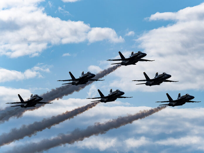 Blue Angels switch from jets to big rigs for their precision maneuvers