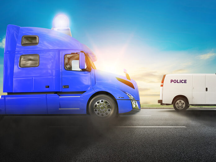 Cops using 18-wheelers to pursue speeding trucks to make it sporting