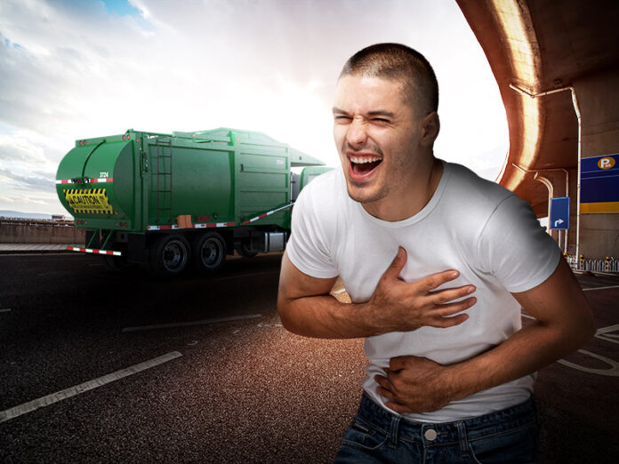 Dump trucks take a dump on the highway