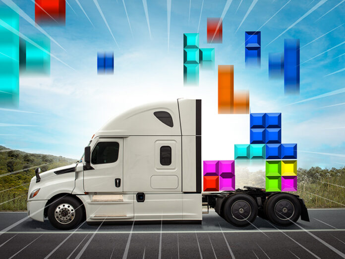 Semi-truck Caught Playing Tetris Instead of Delivering Cargo