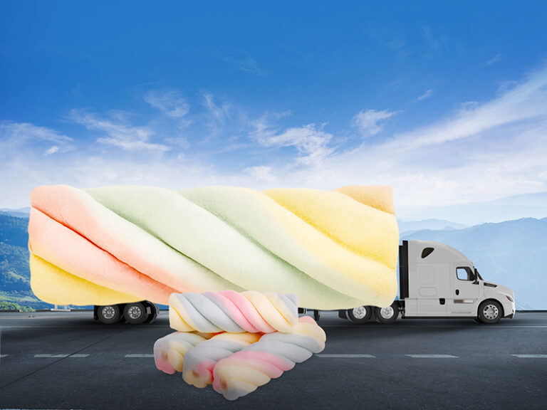 Trucker Transport Company Unveils World’s Largest Marshmallow-shaped Delivery Truck